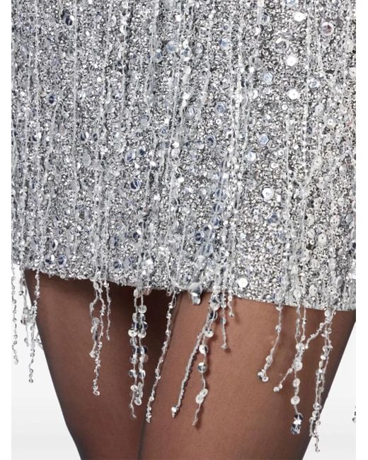 Elisabetta Franchi スパンコール ミニスカート Gray