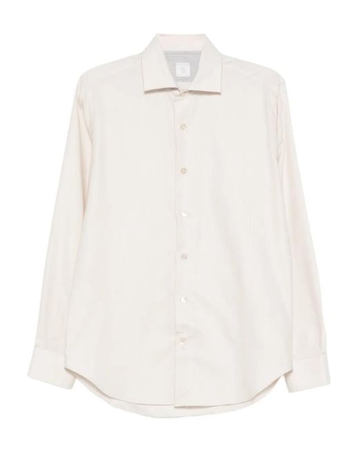 Camicia A Maniche Lunghe di Eleventy in White da Uomo