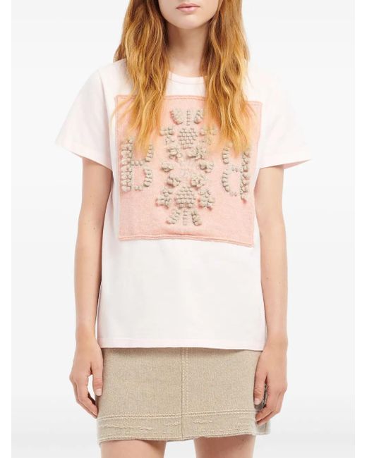 Barrie Pink Logo-Patch T-Shirt