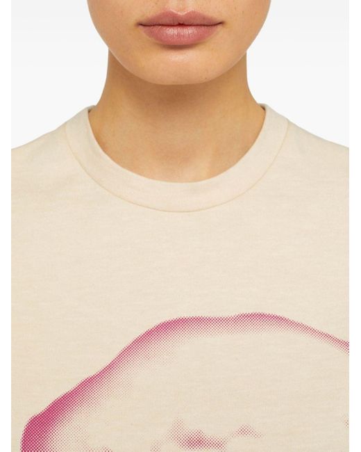 Jil Sander Pink Logo-print Cotton T-shirt