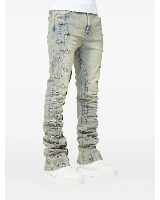 GUAPI Gray Jeans Aviation Clasp for men
