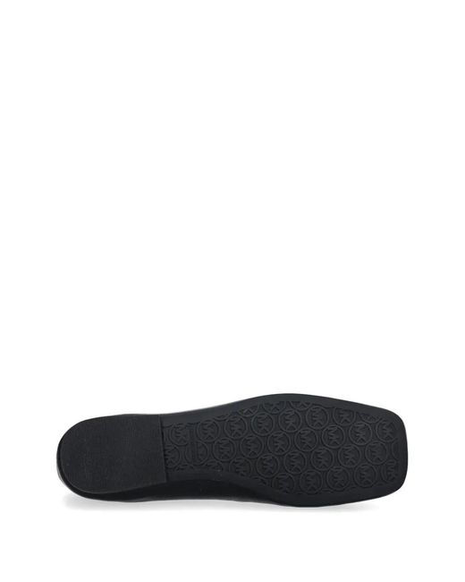 MICHAEL Michael Kors Black Milan Flex Logo-Plaque Ballet Flats