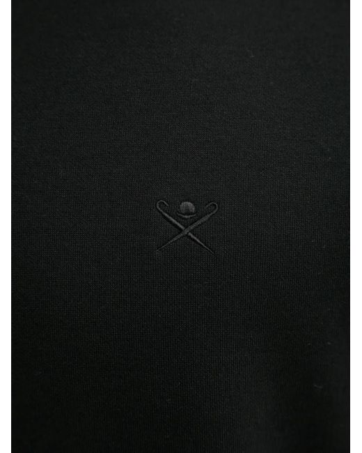 Hackett Black Logo-Embroidered Crew-Neck Sweatshirt for men