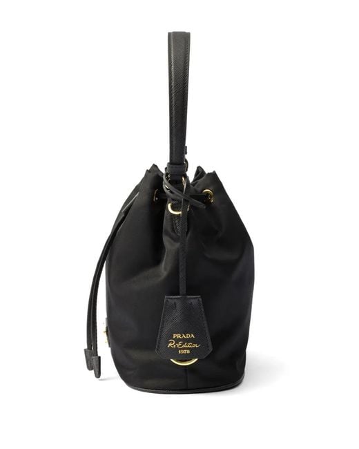 Prada Black Re-Edition 1978 Bucket Bag
