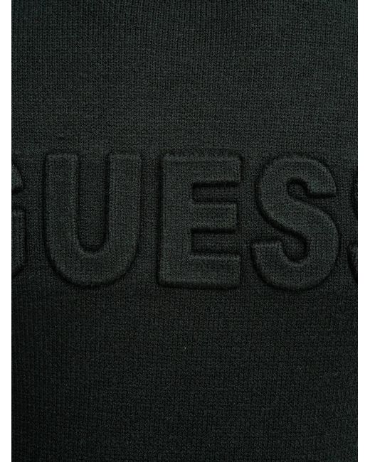 Guess Black Logo Crew-Neck Sweater for men