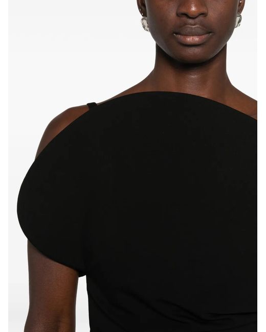 Jonathan Simkhai Black Draped Mini Dress