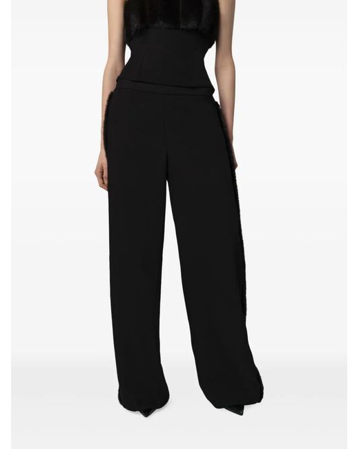 Apparis Black Ivy Wide-Leg Trousers