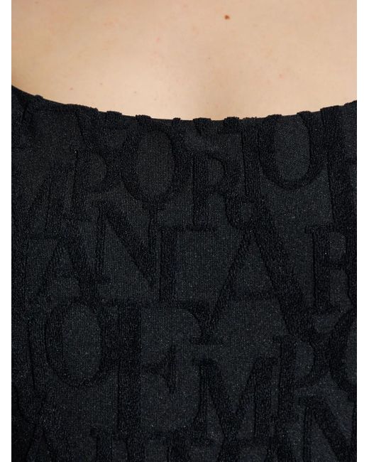 Emporio Armani モノグラム ワンピース水着 Black