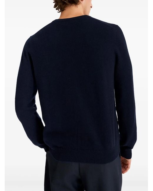Pringle of Scotland Blue V-Neck Cashmere Jumper for men