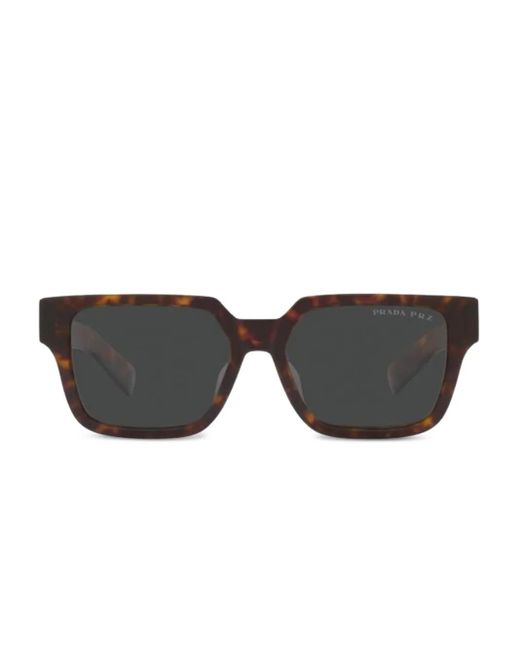 Prada Brown Square-Frame Sunglasses for men