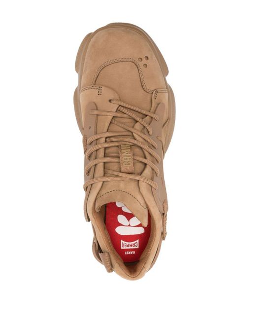 Camper Brown Karst Panelled Leather Sneakers