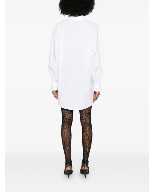 Valentino Garavani White Ruffle-Detail Mini Dress