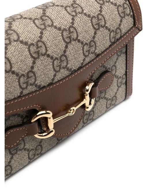 Gucci Gray Mini Horsebit 1955 Shoulder Bag
