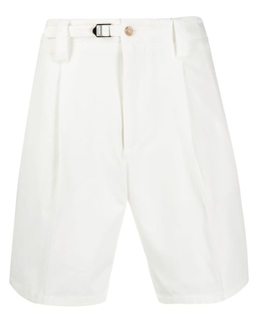 Dolce & Gabbana White Pleated Detail Shorts for men