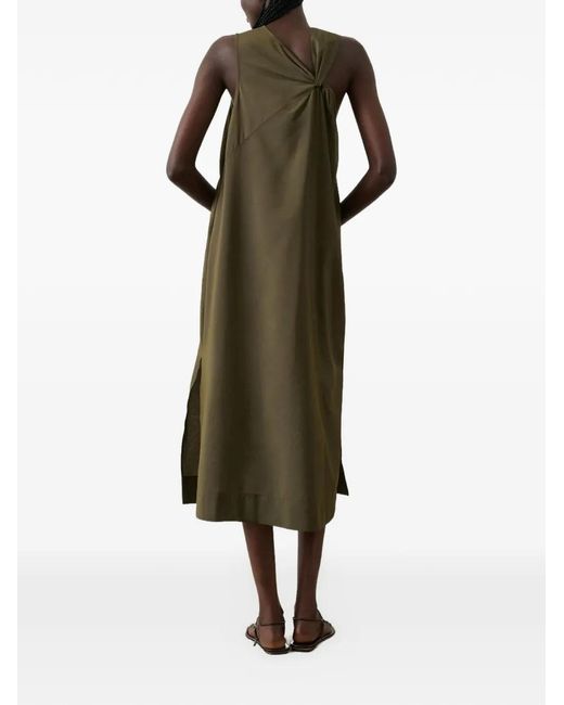 Soeur Green Emna Knot-Detail Dress