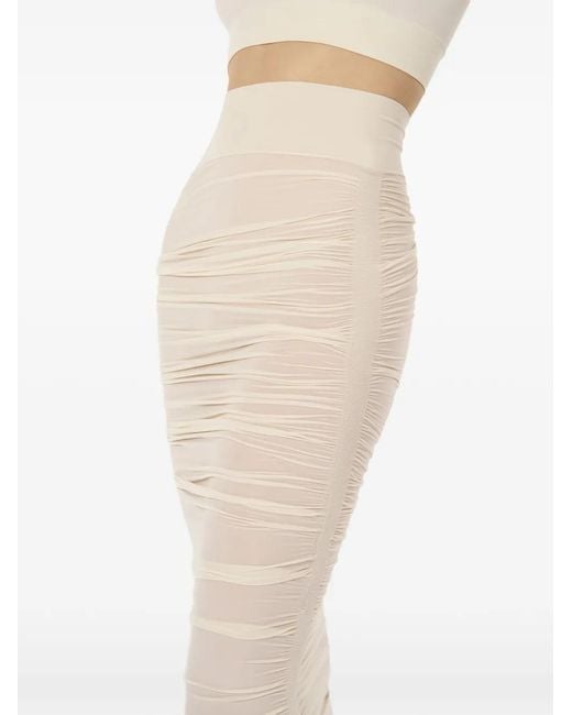 Wolford White Draped Asymmetric Skirt