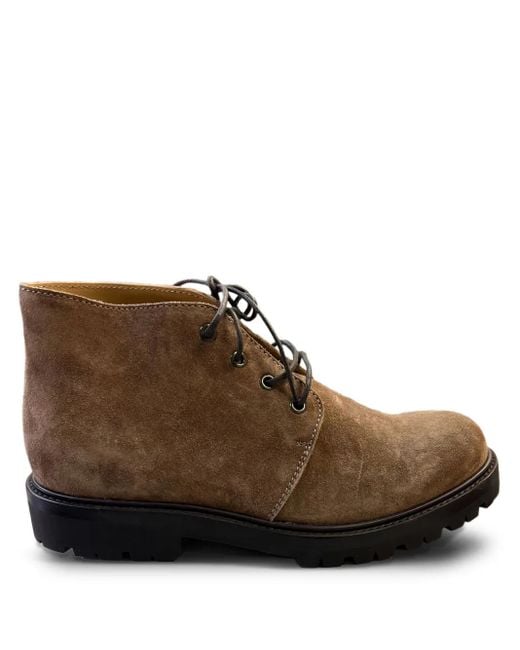 メンズ Brunello Cucinelli スエード デザートブーツ Brown