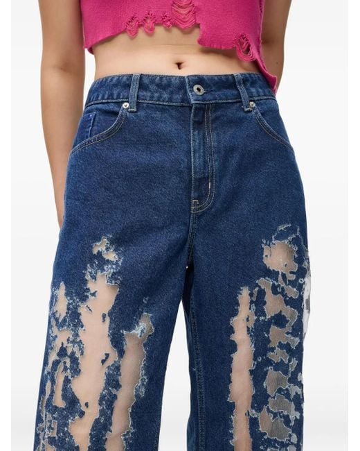 Karl Lagerfeld Blue Distressed Jeans