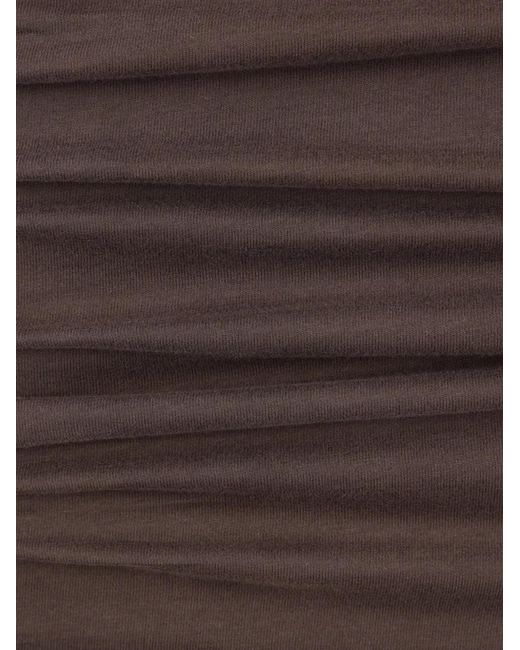 Moncler Brown X Rick Owens Logo Patch Drawstring Maxi Skirt