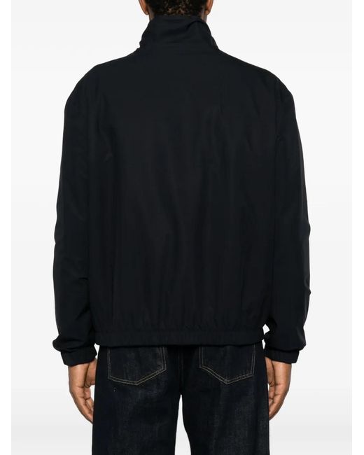 Umit Benan Blue Zip-Up High-Neck Jacket for men