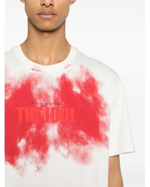 Ih Nom Uh Nit Pink Logo-printed Cotton T-shirt for men