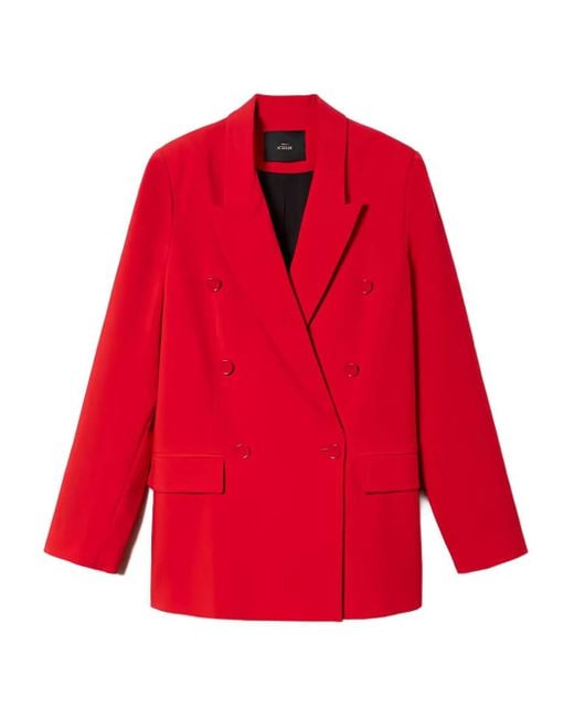 Twinset Double-breasted embroidered blazer