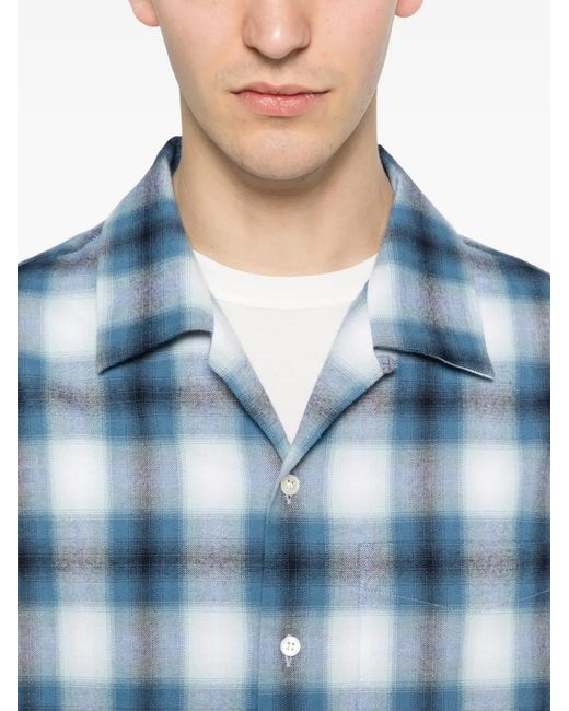 J.W. Anderson Blue Checked Shirt for men