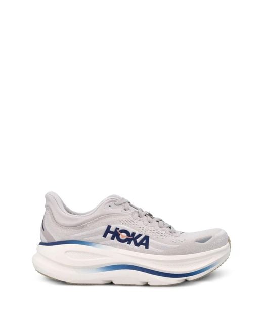 Hoka One One White Bondi 9 Sneakers