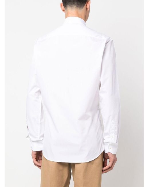 Fendi White Long-sleeve Cotton Shirt for men