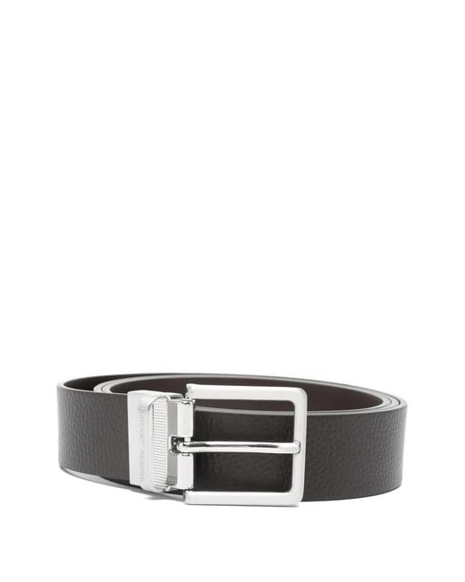 Emporio Armani Buckle-detail belt in Brown für Herren