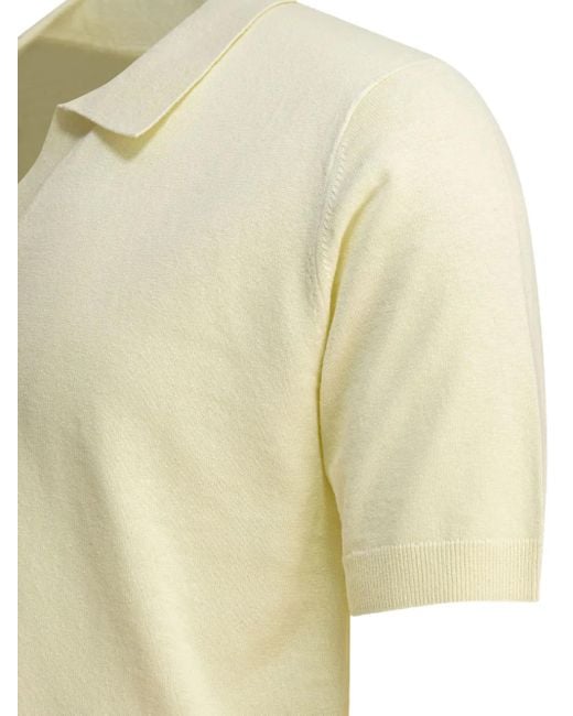 Norse Projects White Polo-Collar T-Shirt for men