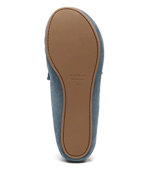 Acne Blue Suede Loafers
