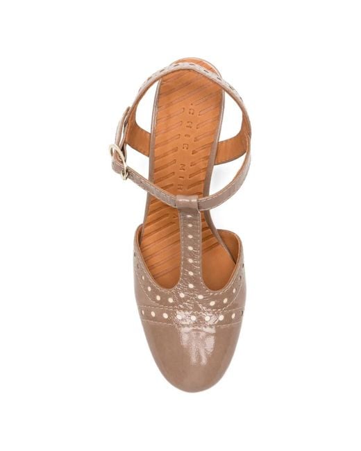 Chie Mihara Pink Mira Perforated T-Bar Pumps