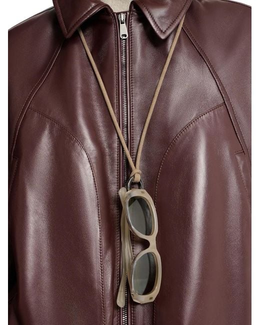 Brunello Cucinelli Metallic Alcantara Glasses Cord With Monili