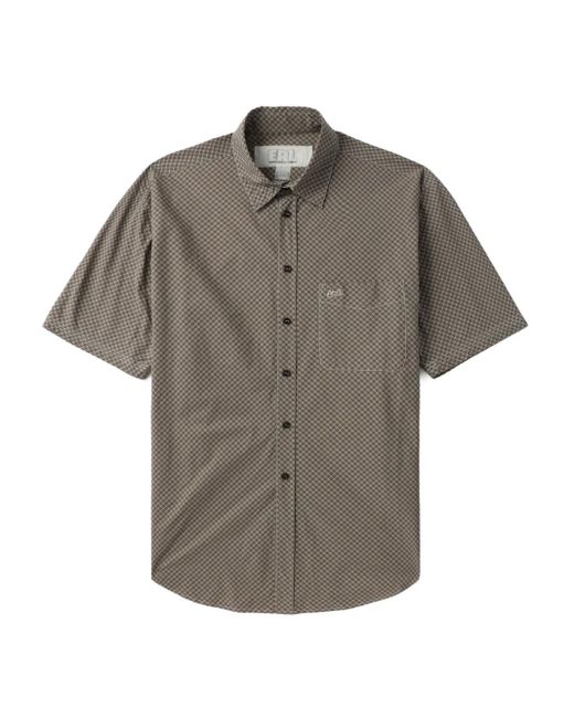 Camicia A Quadri A Maniche Corte di ERL in Gray da Uomo