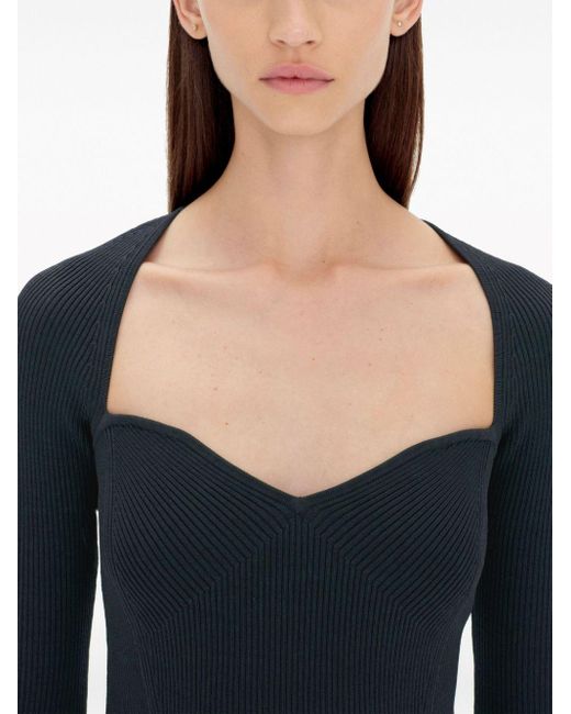 Jonathan Simkhai Green Giuliana Ribbed-Knit Top