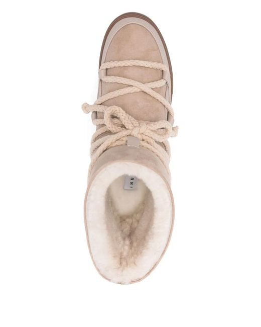 Inuikii Natural Suede-Leather Rope-Lace Boots