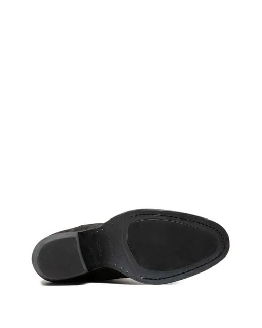 Officine Creative Black Sydne Zip Suede Boots