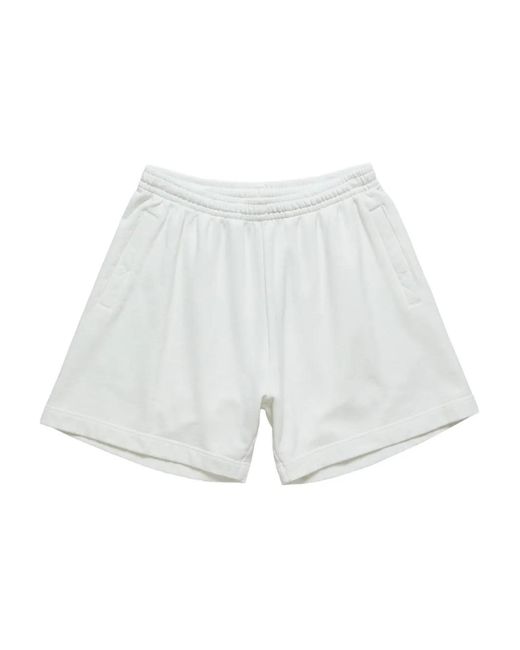 Acne White Cotton Shorts