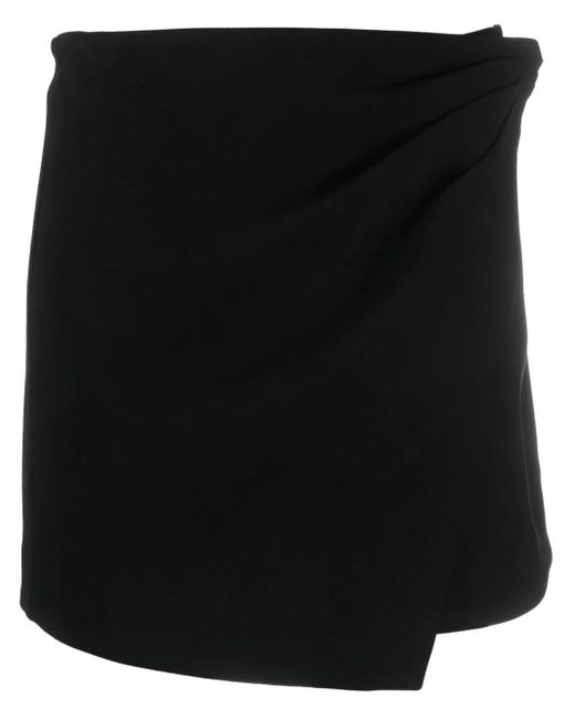 Jonathan Simkhai Black Ebony Wrap Mini Skirt