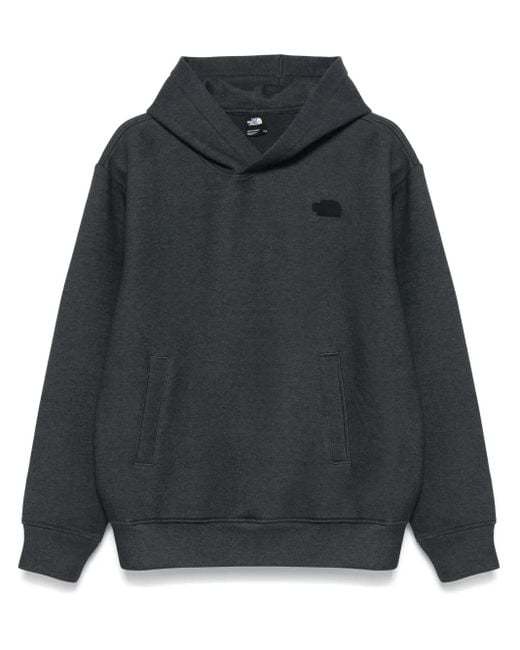 The North Face Black Rubberised-Logo Hoodie for men