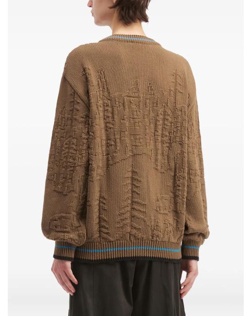 Maglione Con Dettaglio Goffrato di Kiko Kostadinov in Brown da Uomo