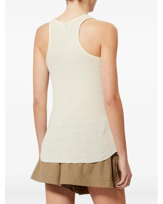Isabel Marant White Helma Silk Top