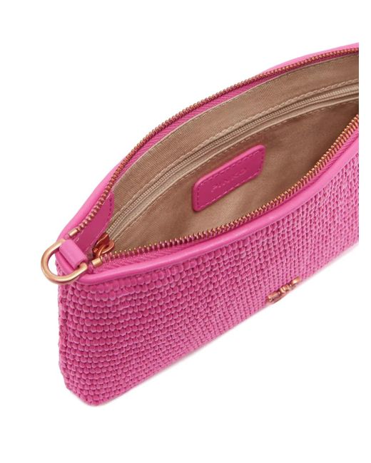 Pinko Love Birds クラッチバッグ Pink