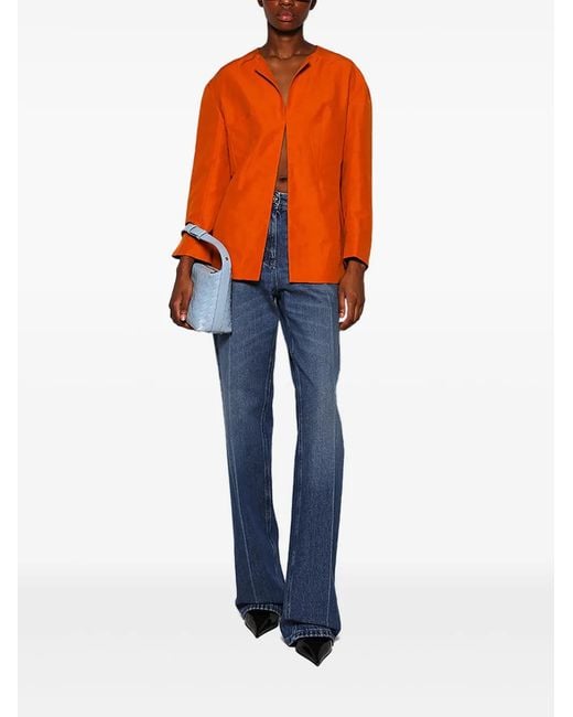 Givenchy Orange Blouse À Design Ouvert