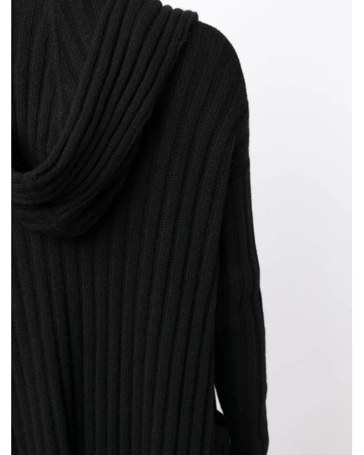 Teddy Cashmere Black Amalfi Cashmere Midi Cardi-Coat
