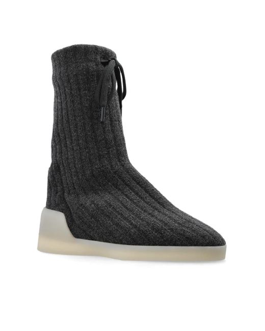 Fear Of God Black Moc Knit Hi Sneakers