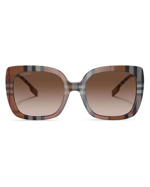 Burberry Brown Be4323 Caroll Square-Frame Acetate Sunglasses