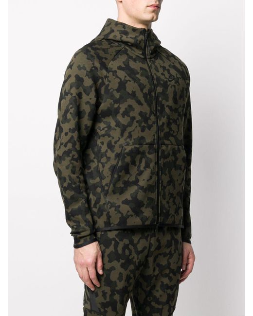 nike fleece camouflage hooded shirts & tops