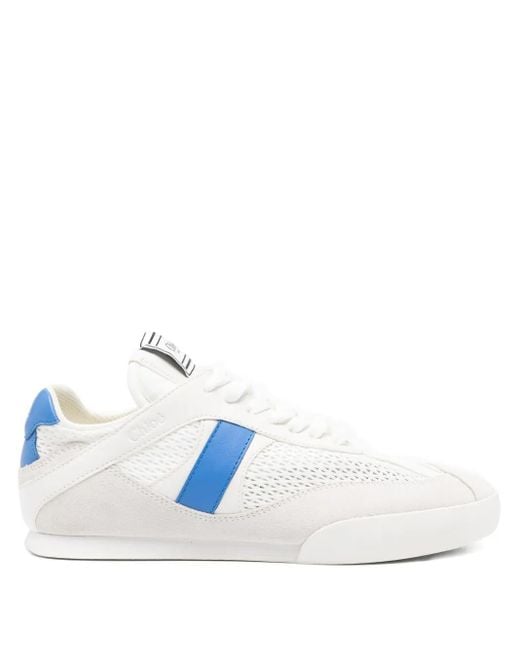 Chloé Blue Kick Mesh-Panel Sneakers